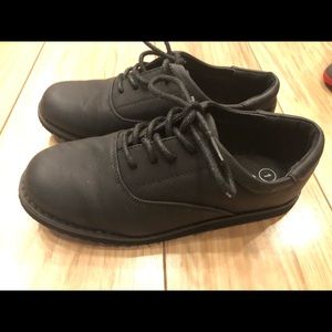 ➡️2 for $15 ⬅️Cat & Jack Boys Black Dress Shoes size 1 lace